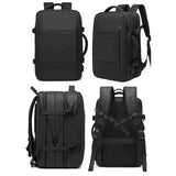 Mochila de viagem expansível ELAVIER com zíper oculto e alça para mala