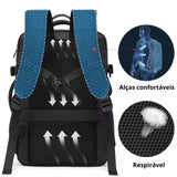 Mochila de viagem grande Nômade Digital com porta USB e design funcional