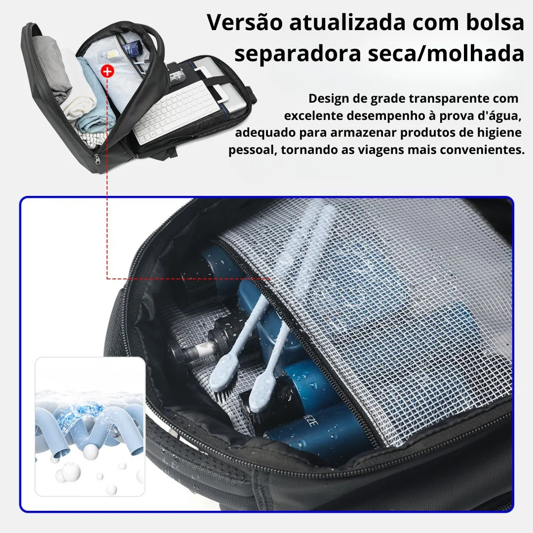 Mochila para notebook 15.6" ELAVIER Tigernu com design antifurto