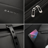 Mochila de couro legítimo Velocity ELAVIER com alça de ombro arqueada
