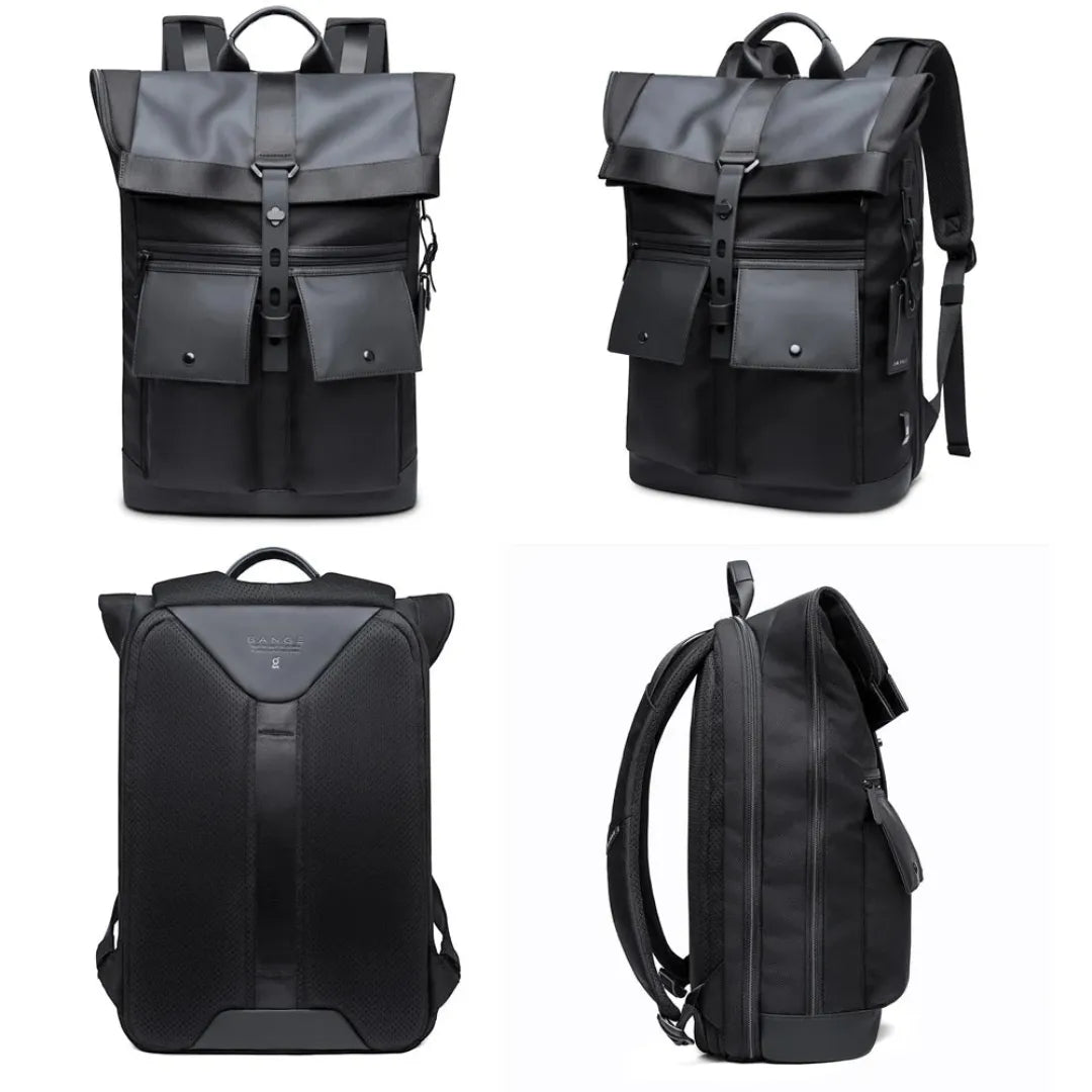 Vista interna da mochila ELAVIER Ferun com bolso e divisórias inteligentes
