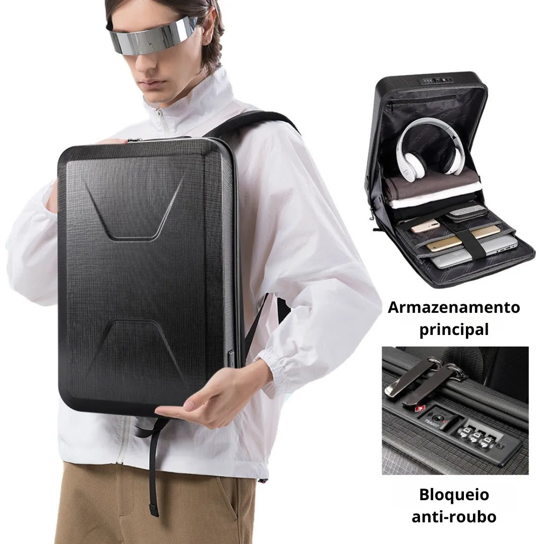 Mochila executiva para notebook 15.6" Giga ELAVIER rígida e antifurto 