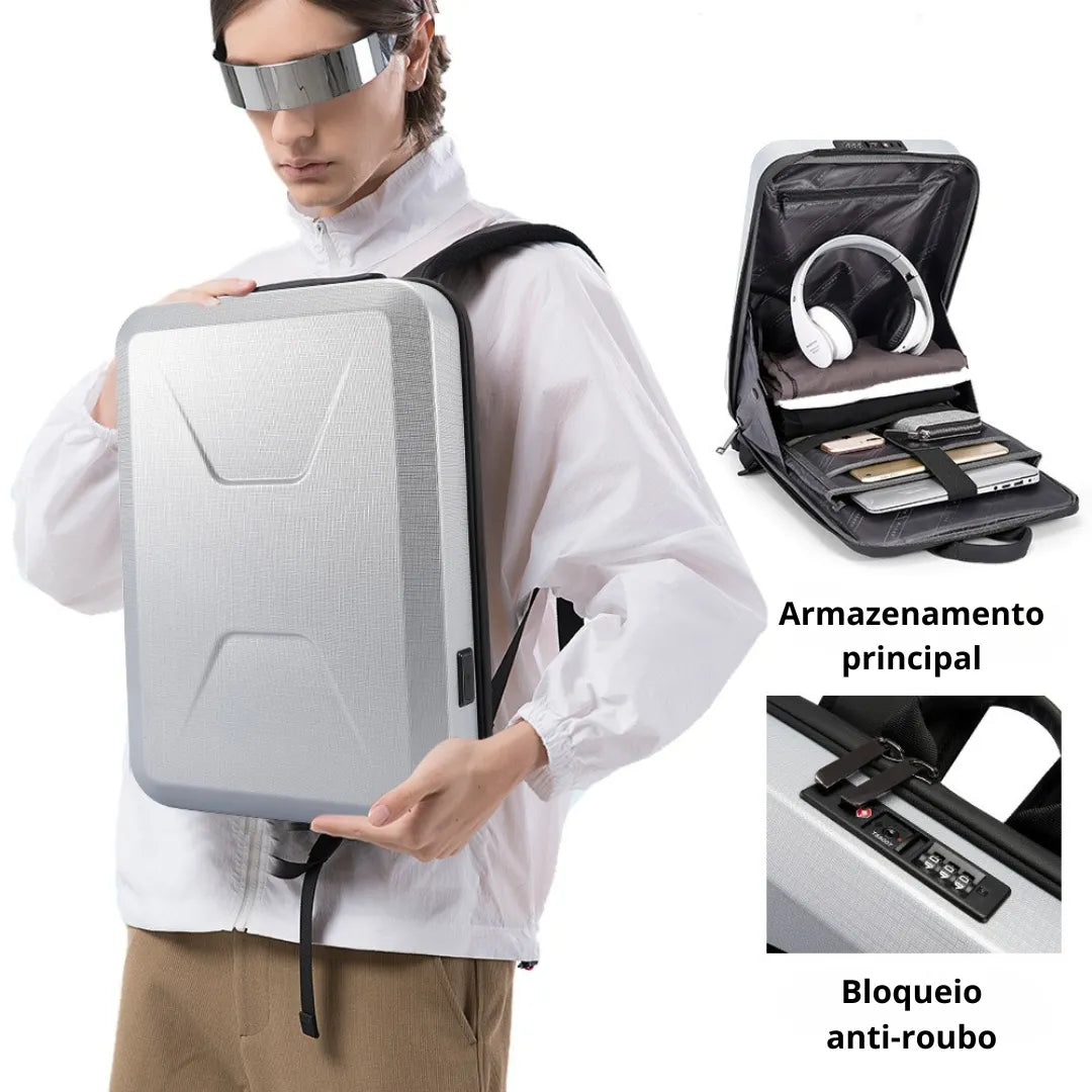 Mochila para notebook ELAVIER antifurto com zíper oculto e estilo executivo