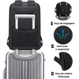 Mochila executiva Vanguard ELAVIER com porta USB e abertura 180°