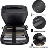 Mochila executiva Vanguard ELAVIER com porta USB e abertura 180°