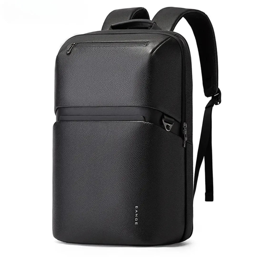 Mochila executiva de couro legítimo ELAVIER para notebook 15.6"