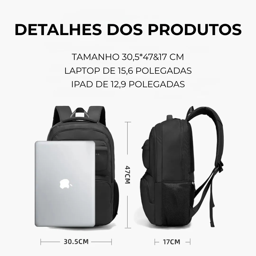 Mochila executiva ELAVIER para notebook 15.6" com tecido Oxford