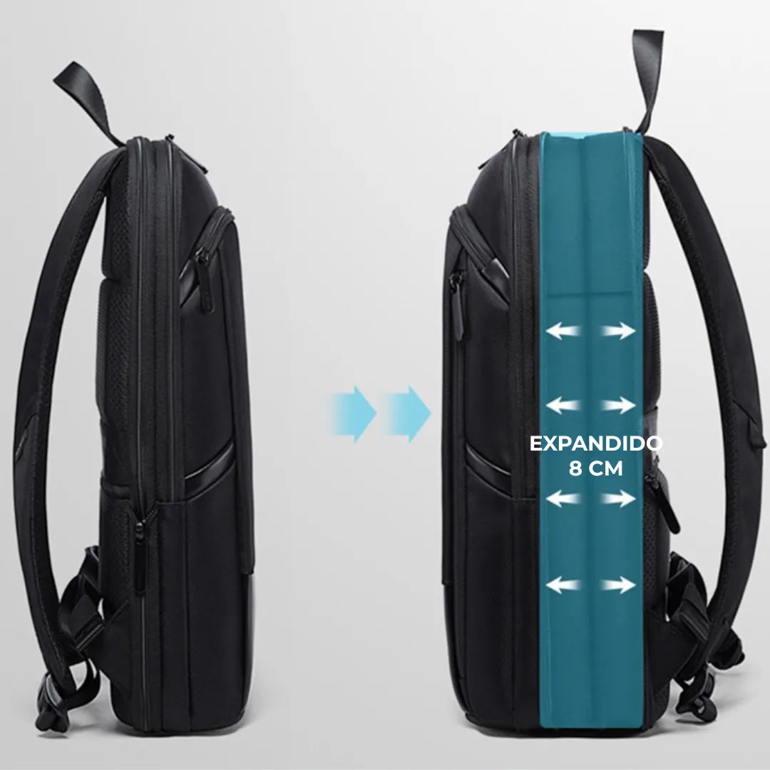Mochila executiva ELAVIER com design robusto e elegante para viagens