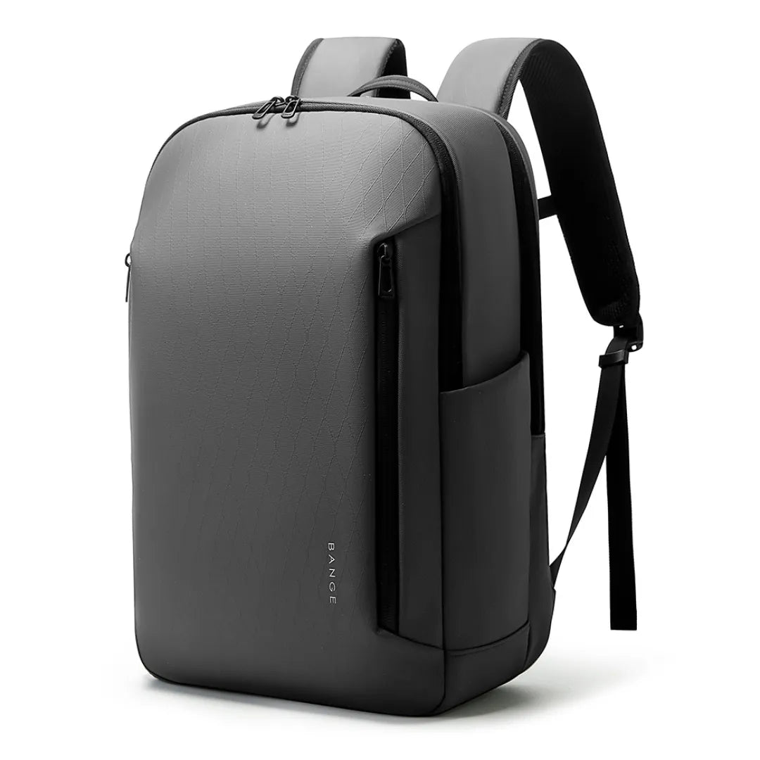 Vista frontal da mochila executiva de viagem ELAVIER com bolsos