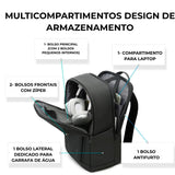 Mochila ELAVIER para executivos com forro em poliéster e zíper