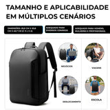 Vista frontal da mochila executiva de viagem ELAVIER com bolsos