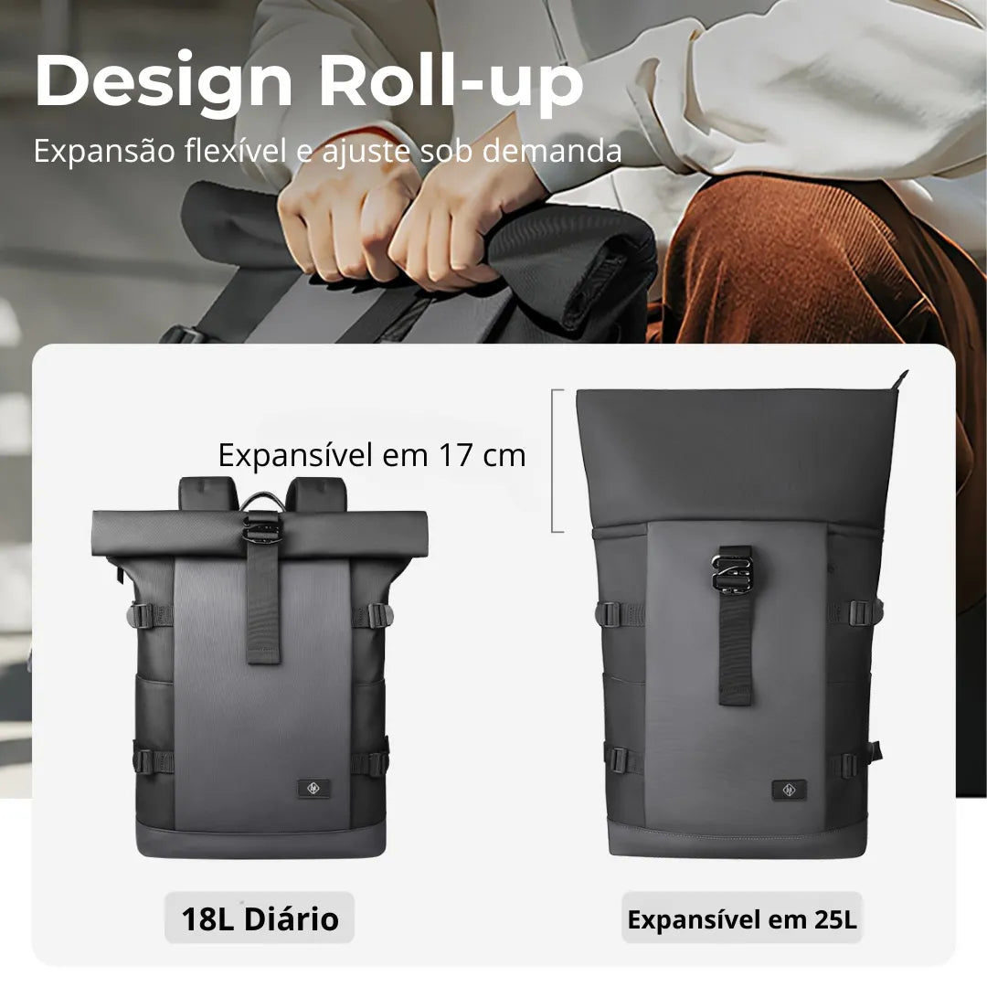Detalhe das alças ergonômicas em forma de S da mochila Forge ELAVIER