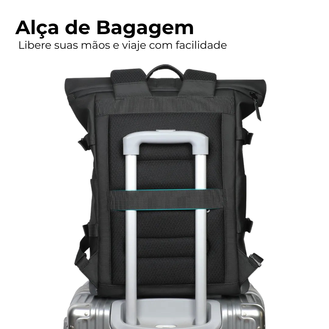 Mochila grande para notebook com estrutura expansível e multifuncional