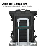 Mochila grande para notebook com estrutura expansível e multifuncional