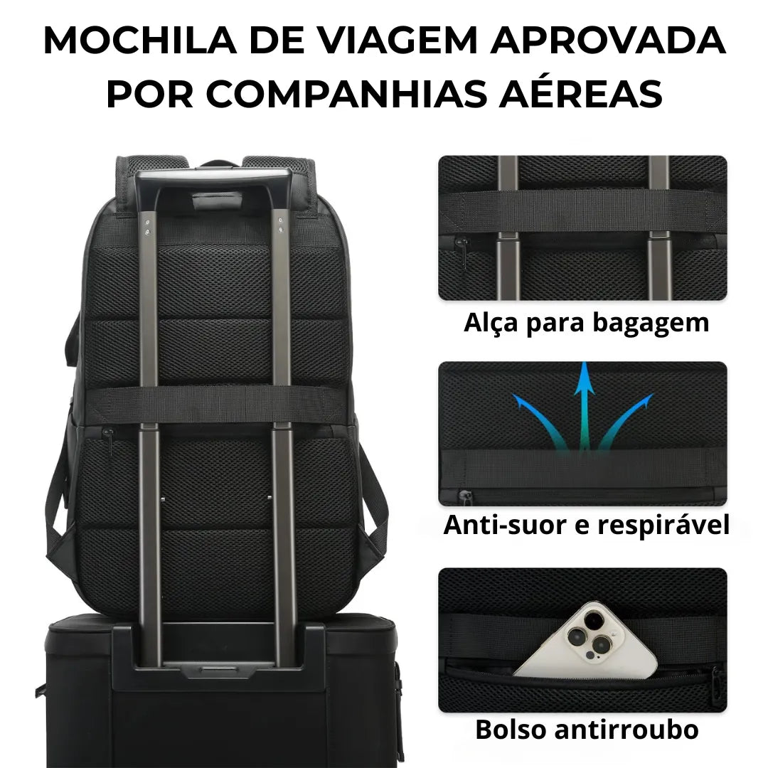 Mochila para notebook Oxford ELAVIER com zíper resistente e elegante