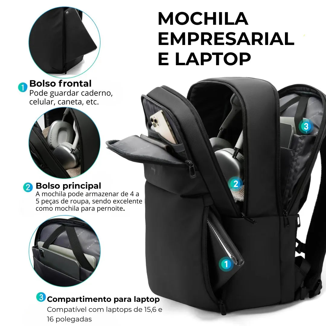 Mochila para notebook Oxford ELAVIER com zíper resistente e elegante