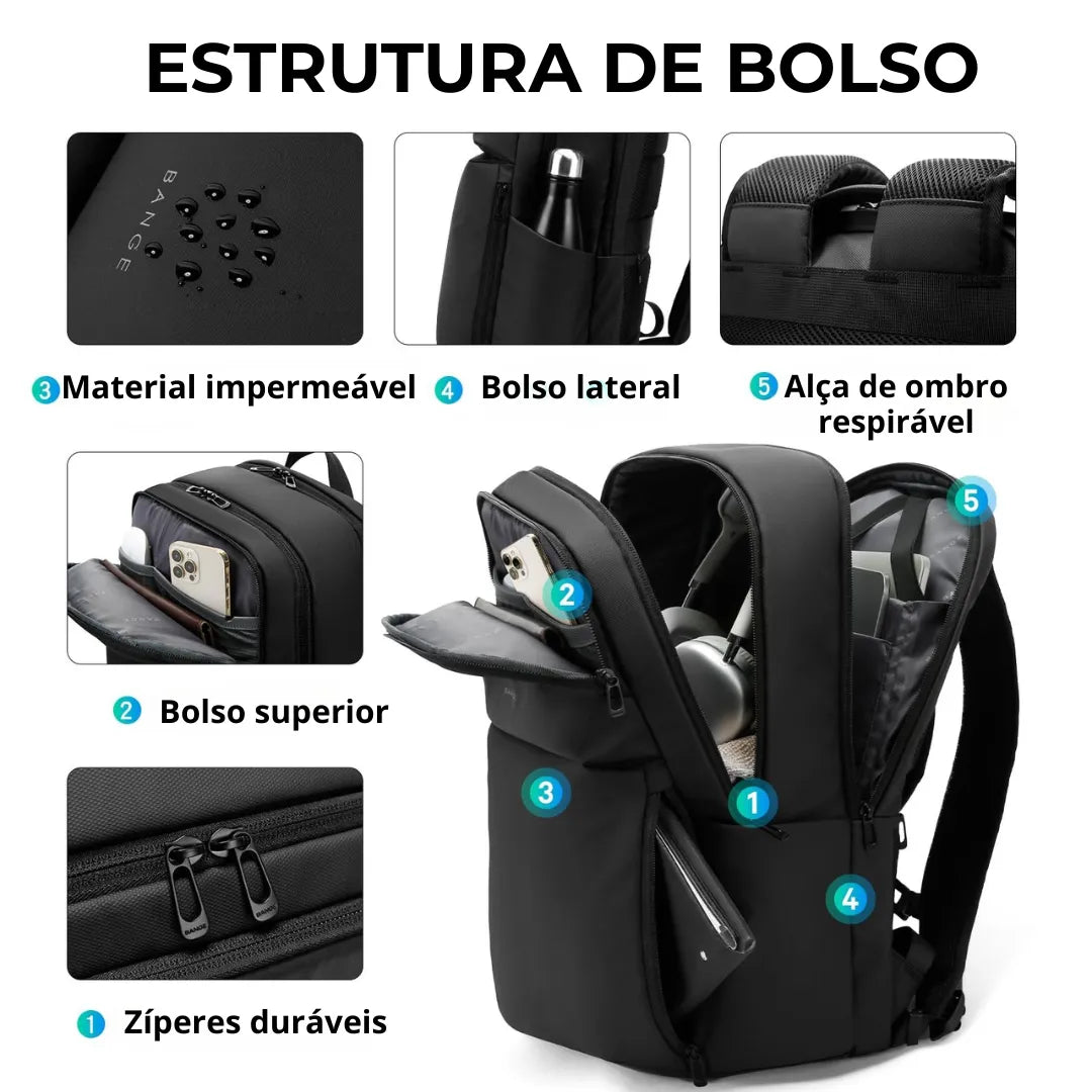 Mochila para notebook 16" ELAVIER Zen com design minimalista