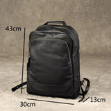 Mochila de couro ELAVIER Rusk com design executivo e elegante