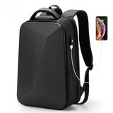 Mochila de viagem ELAVIER com porta USB e acabamento em couro
