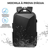 Mochila de viagem ELAVIER com porta USB e acabamento em couro