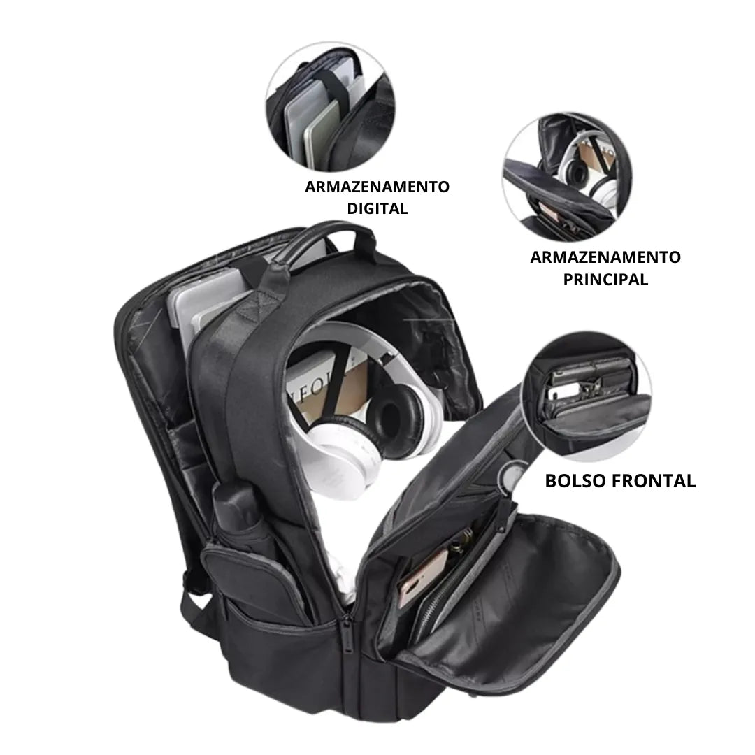 Mochila ELAVIER impermeável com alças reforçadas e design moderno