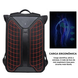 Vista traseira da mochila Magnum com bolsos escondidos e porta-chaves