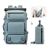 Detalhe da alça macia e cinto de ar da mochila de viagem ELAVIER