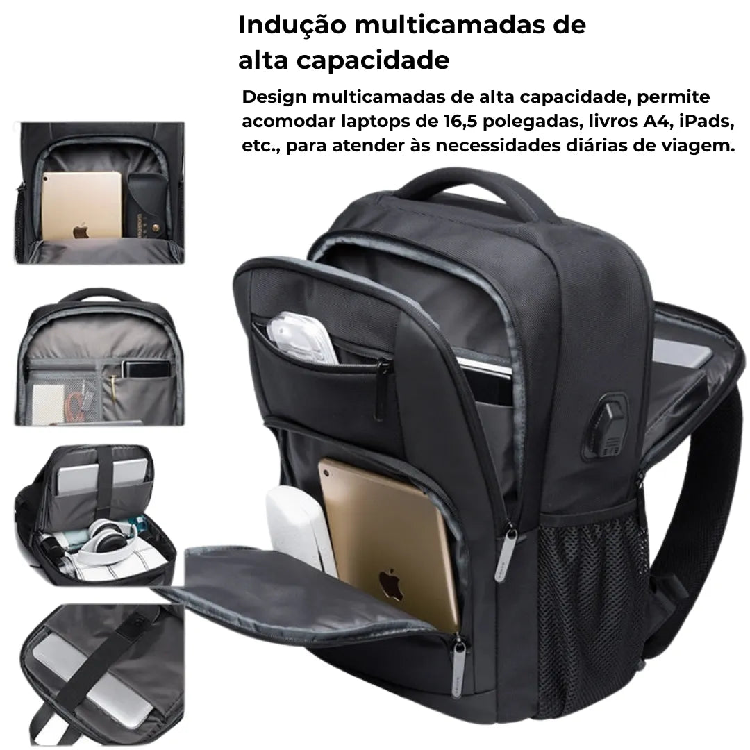 Mochila Oxford Neo ELAVIER impermeável com bolsos EDC organizados
