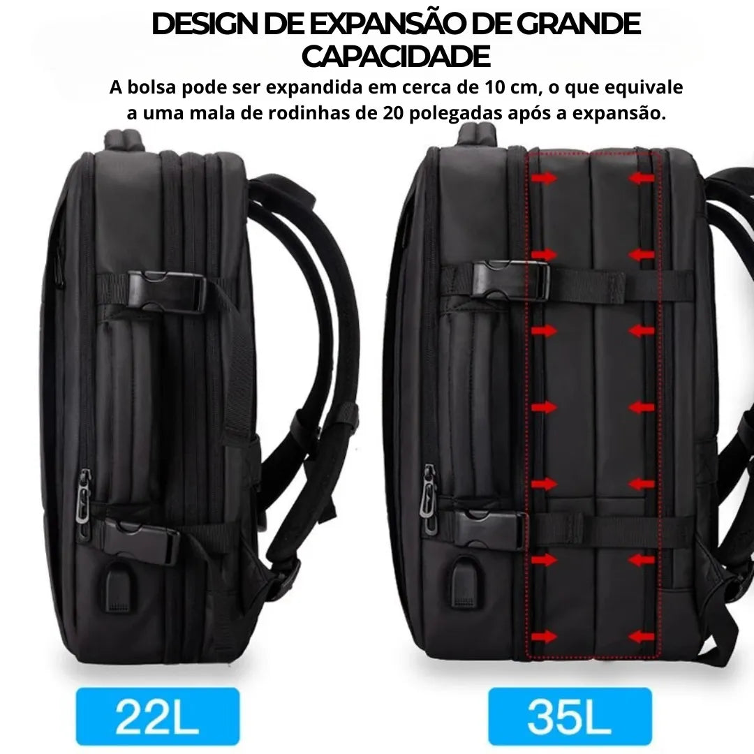 Detalhe da mochila Slate ELAVIER com compartimento acolchoado