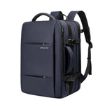 Mochila para notebook 15.6" com toque de couro e suporte para chaveiro